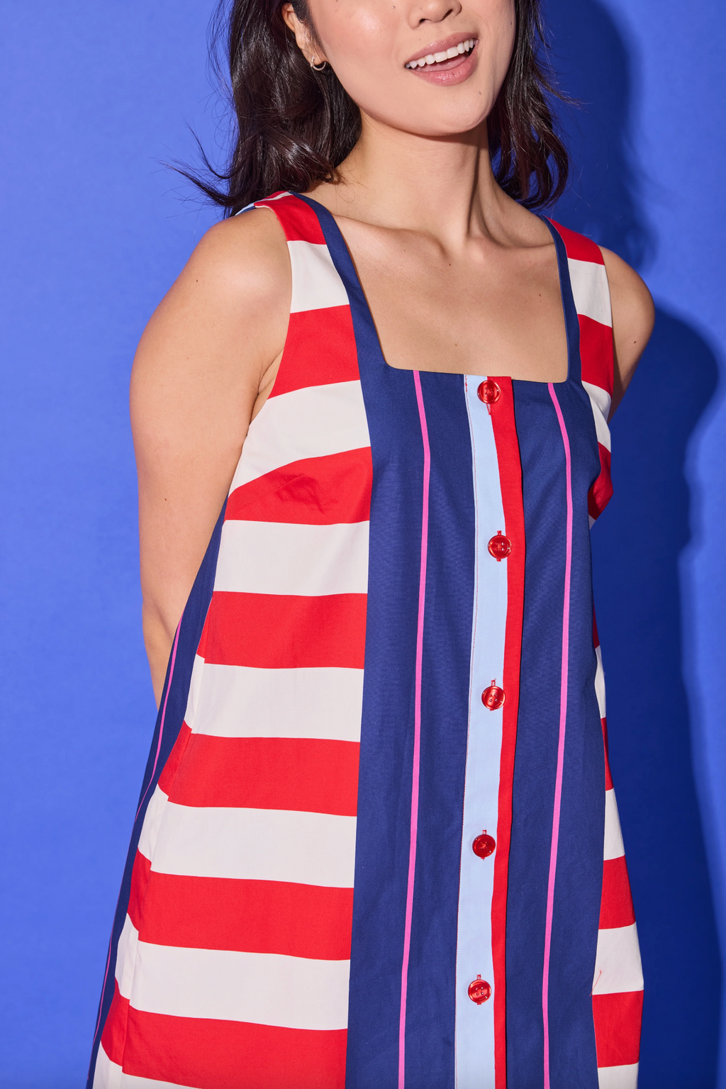 Alden Adair Bryson Dress- Martime