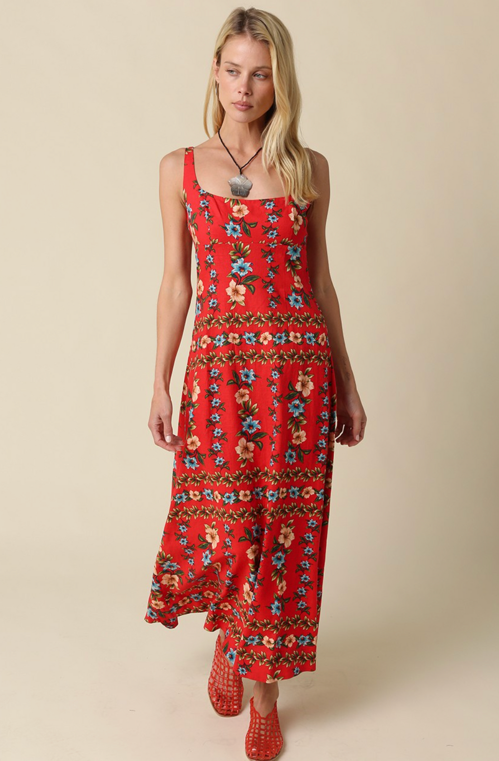 Oliv Sofia Floral Print Maxi