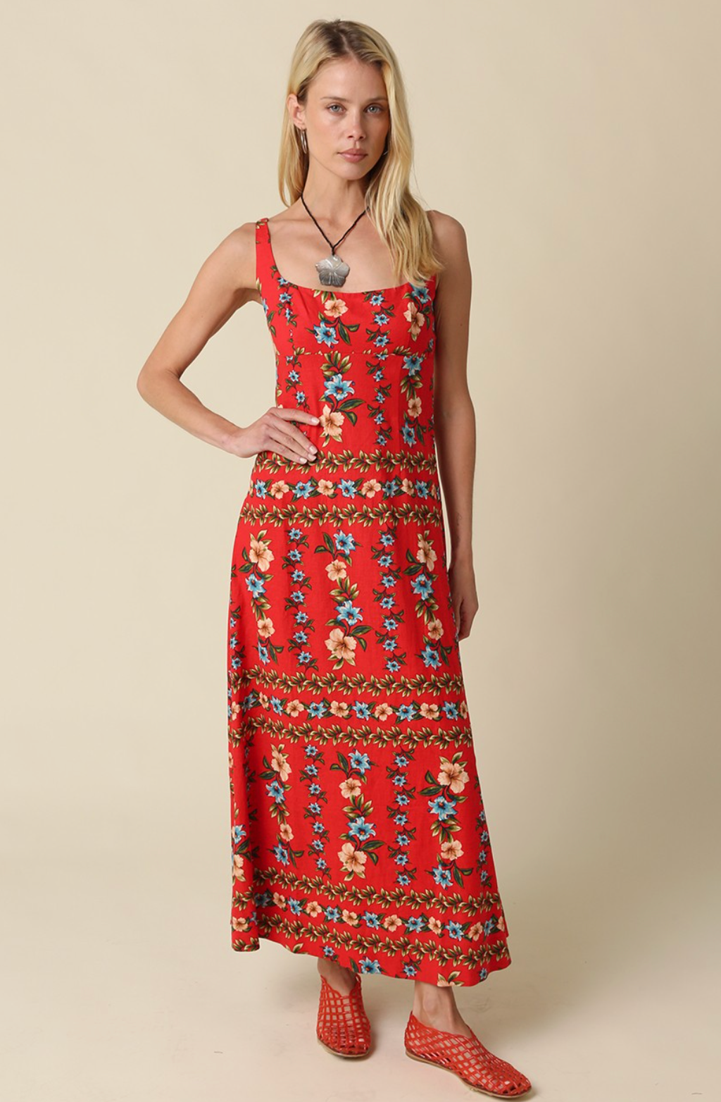 Oliv Sofia Floral Print Maxi