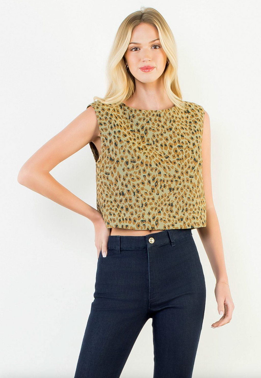 THML Textured Leopard Tank Top