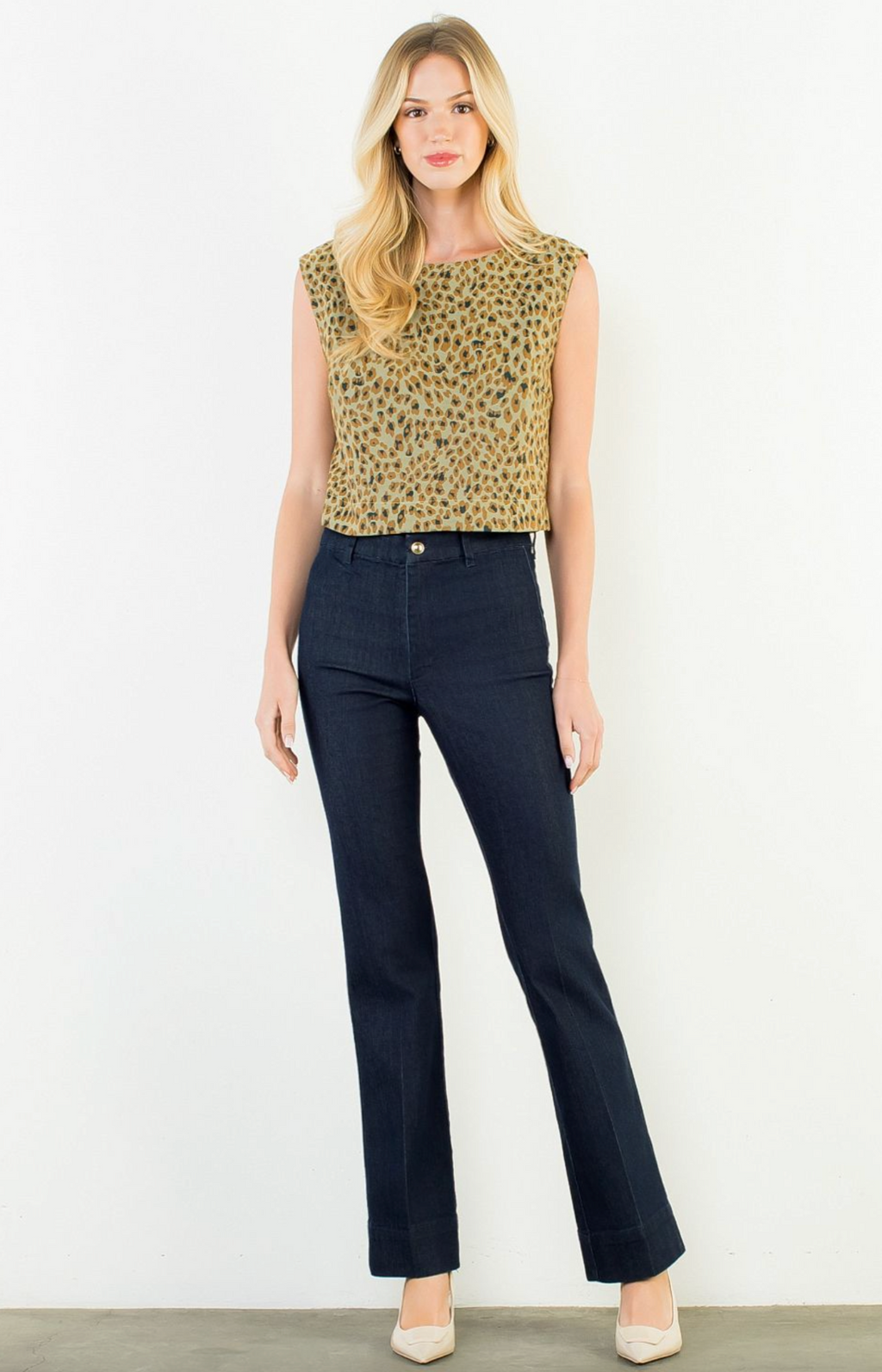 THML Textured Leopard Tank Top