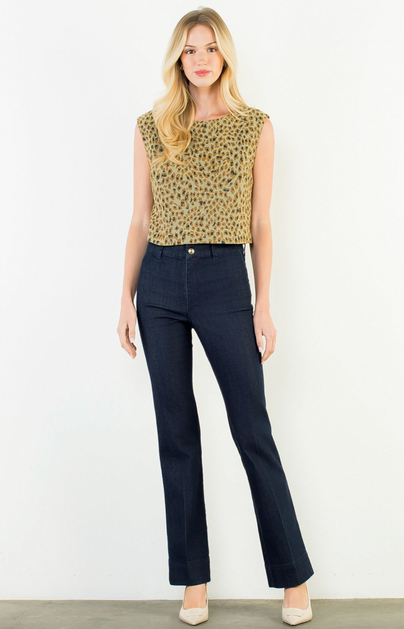 THML Textured Leopard Tank Top