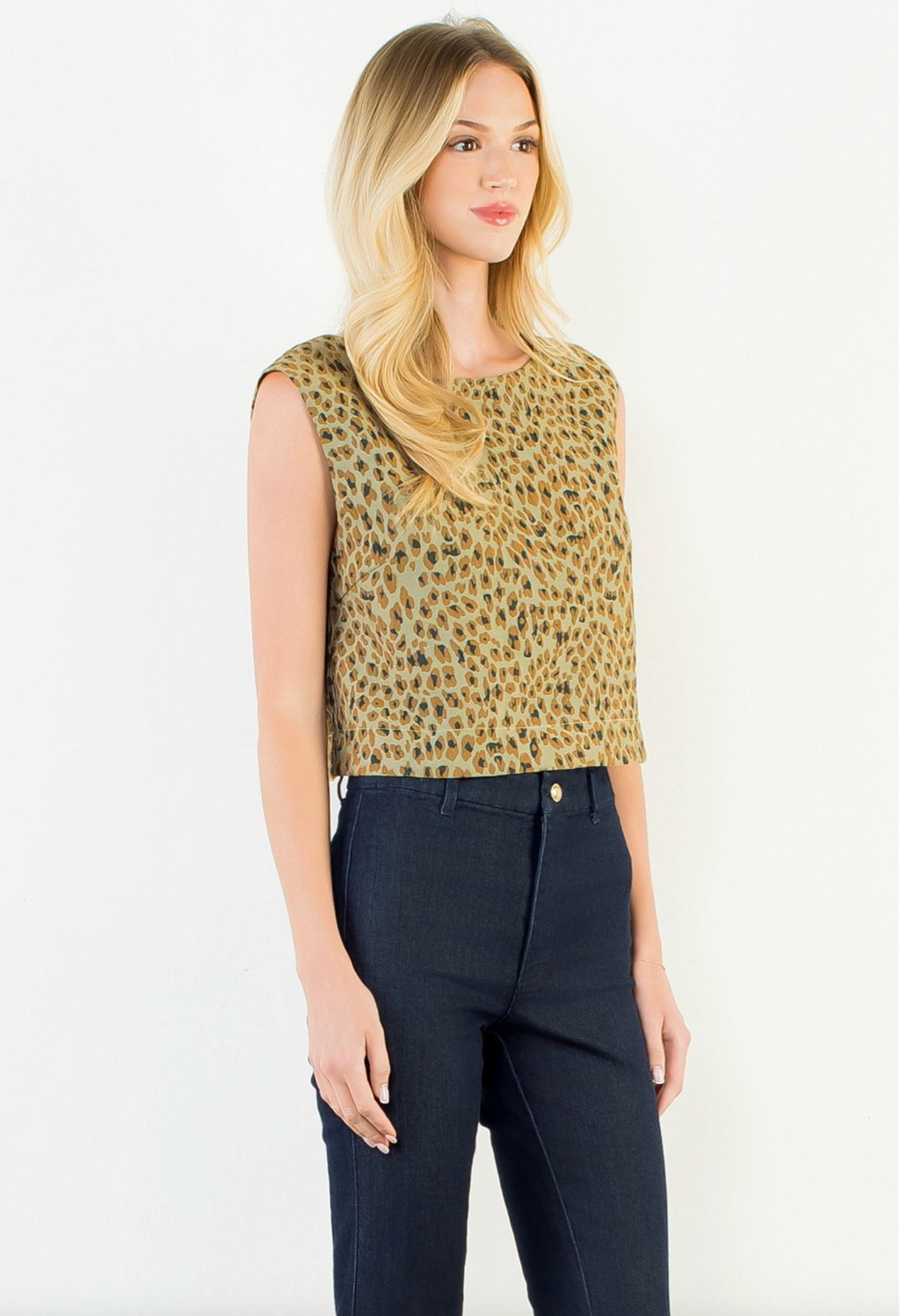 THML Textured Leopard Tank Top