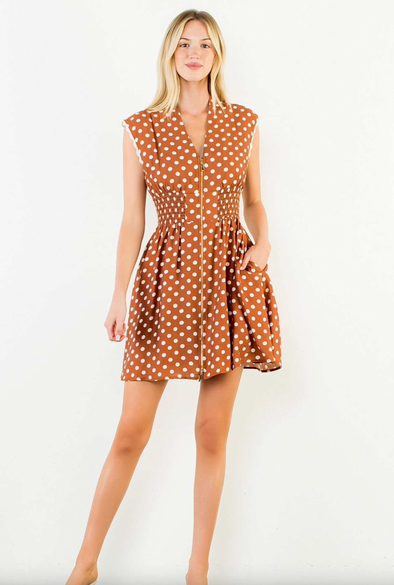 THML Polka Dot Zip Dress – Socialite Boutique