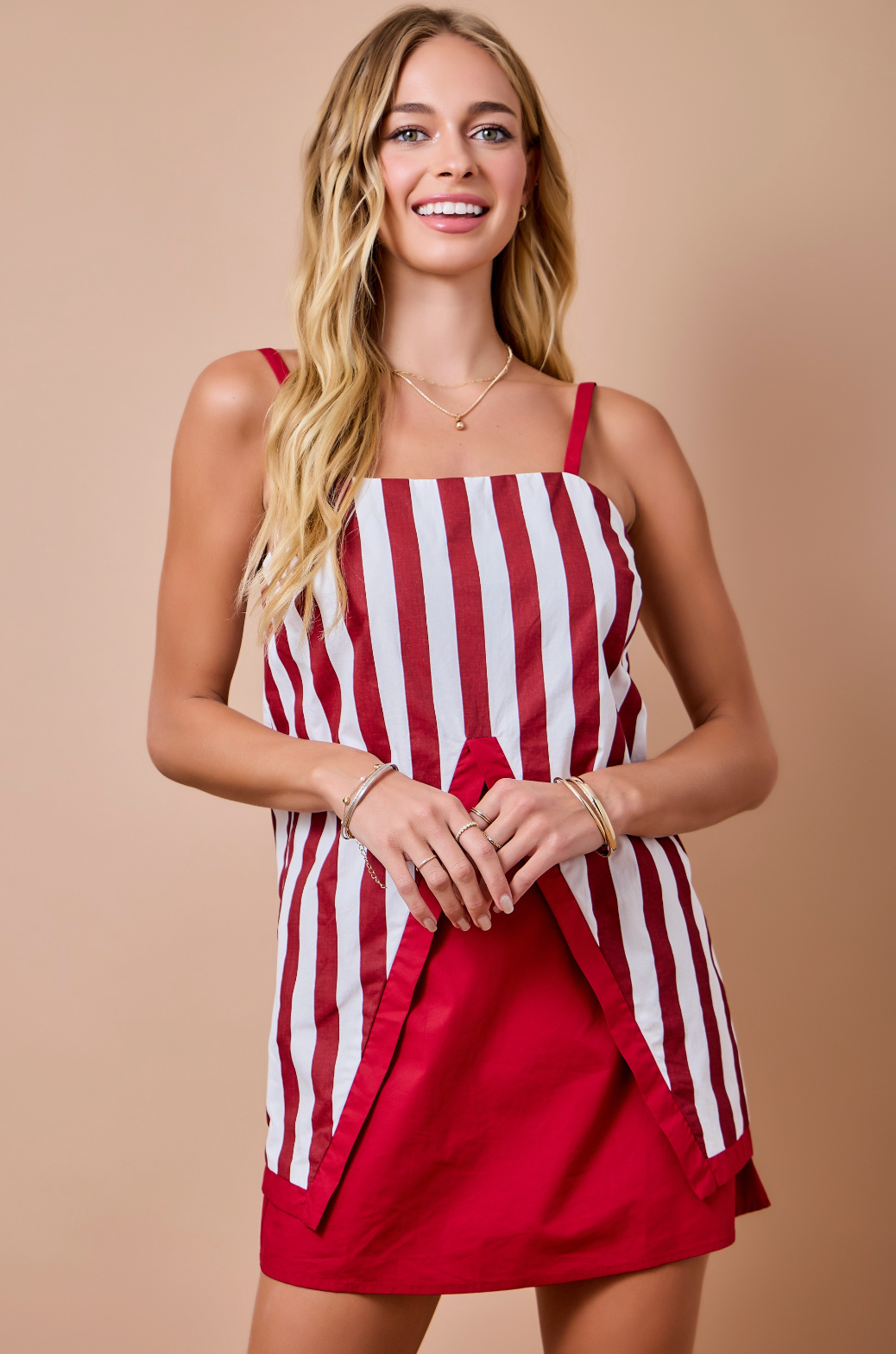 D&M Gameday Stripe Cami Set