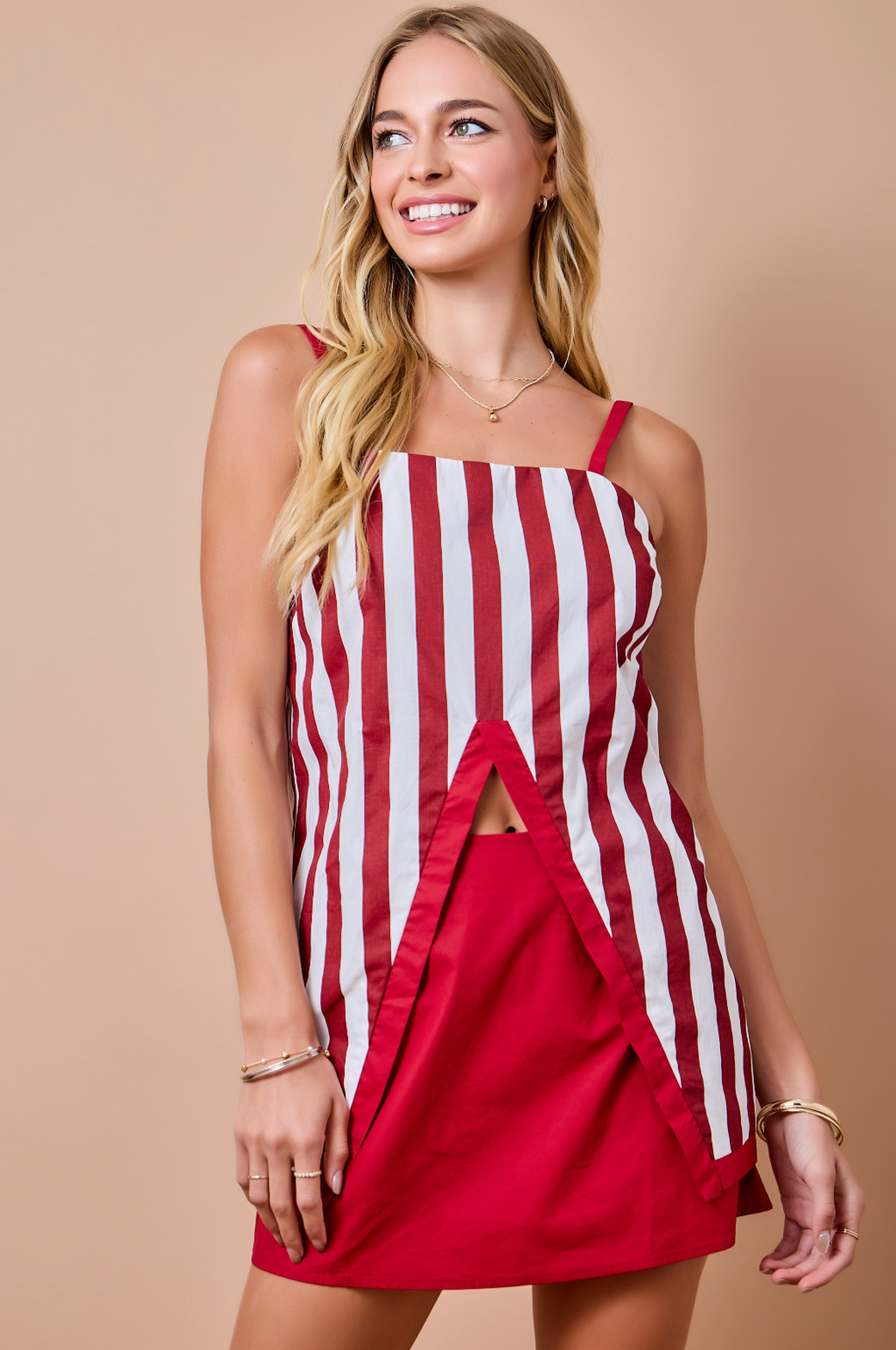 D&M Gameday Stripe Cami Set