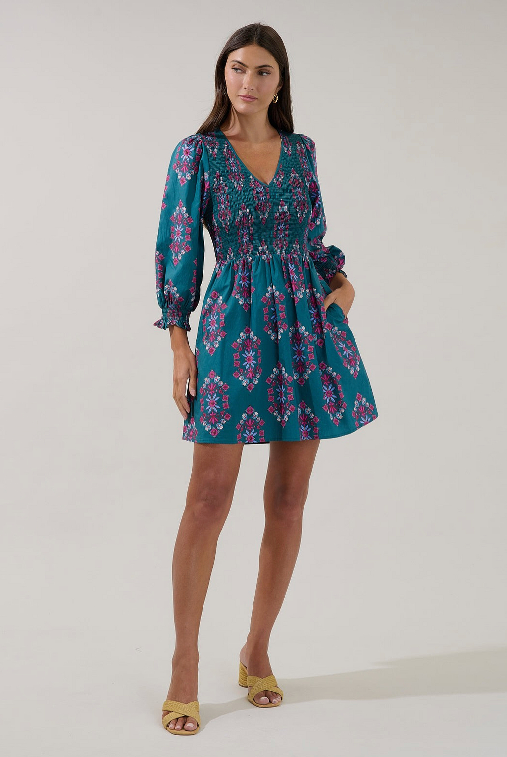 SL Isme Smocked Folklore Dress