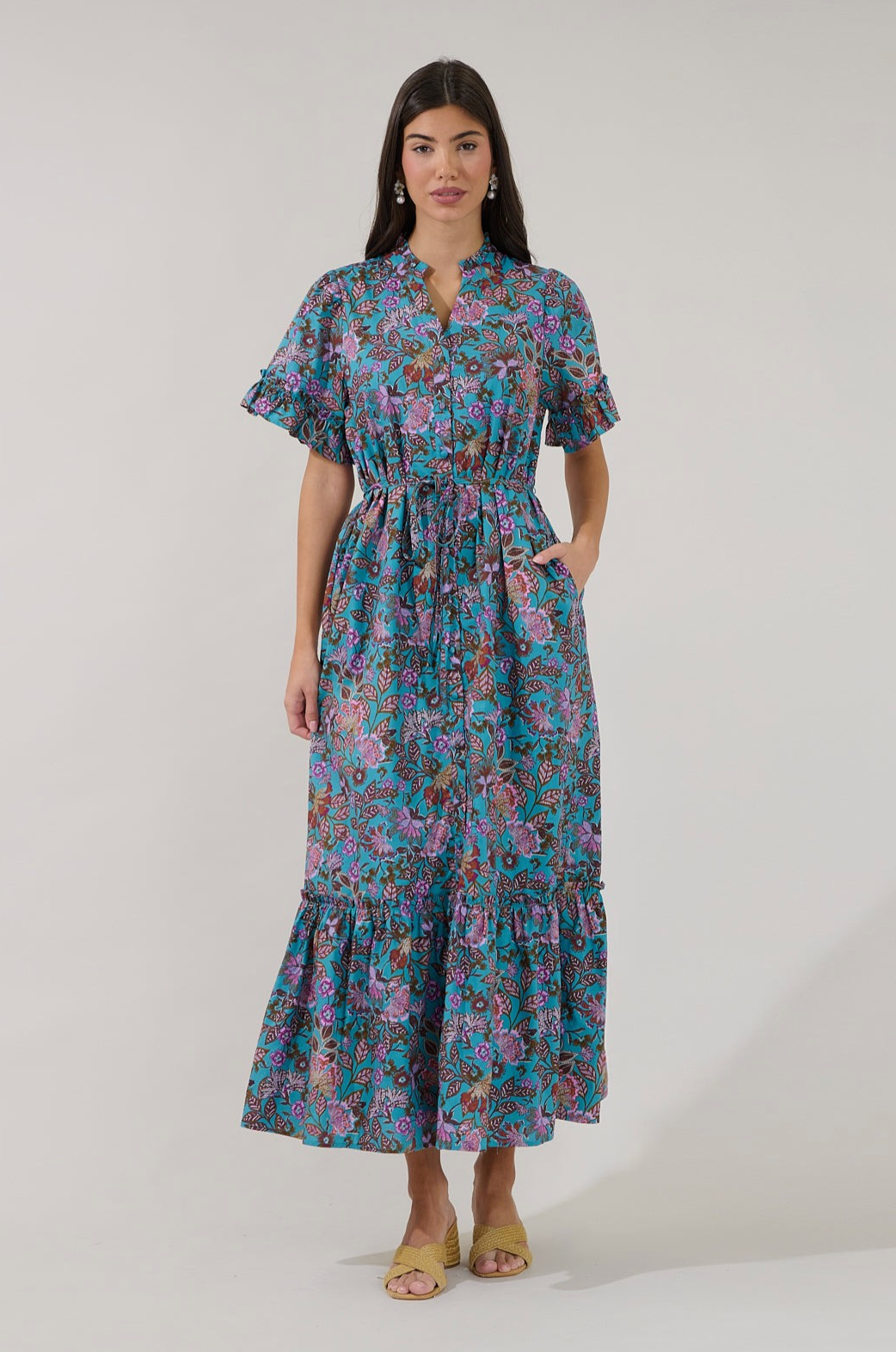 SL Alna Button Up Floral Midi