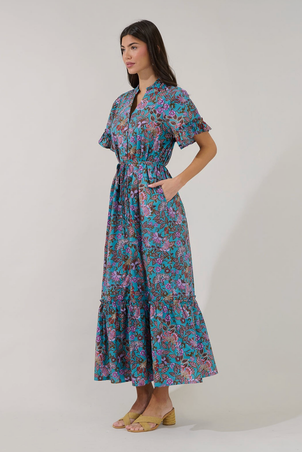 SL Alna Button Up Floral Midi