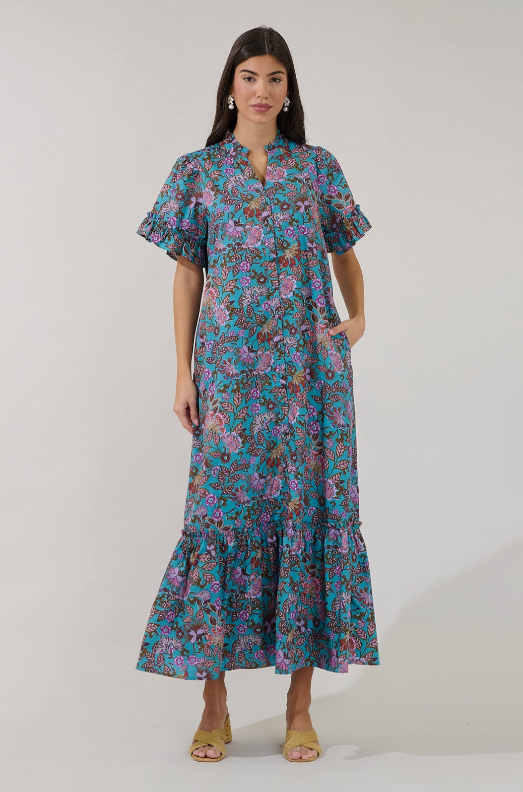 SL Alna Button Up Floral Midi