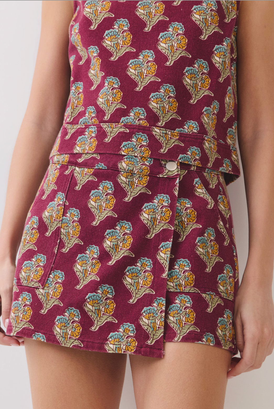 TC Floral Print Skort Set