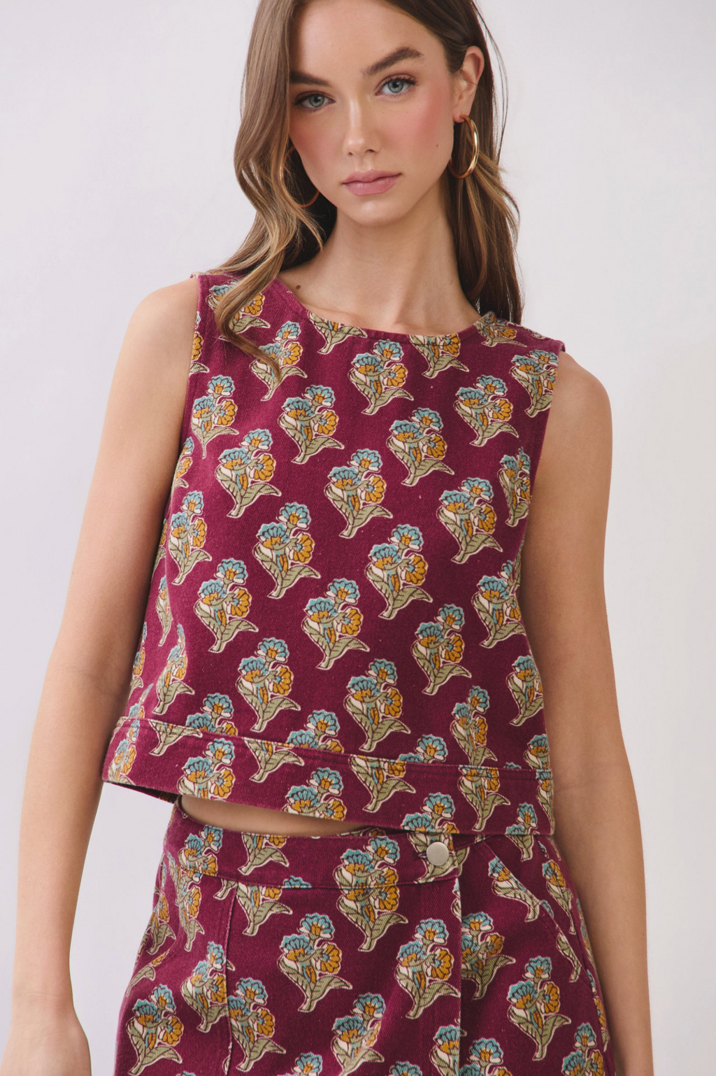 TC Floral Print Skort Set