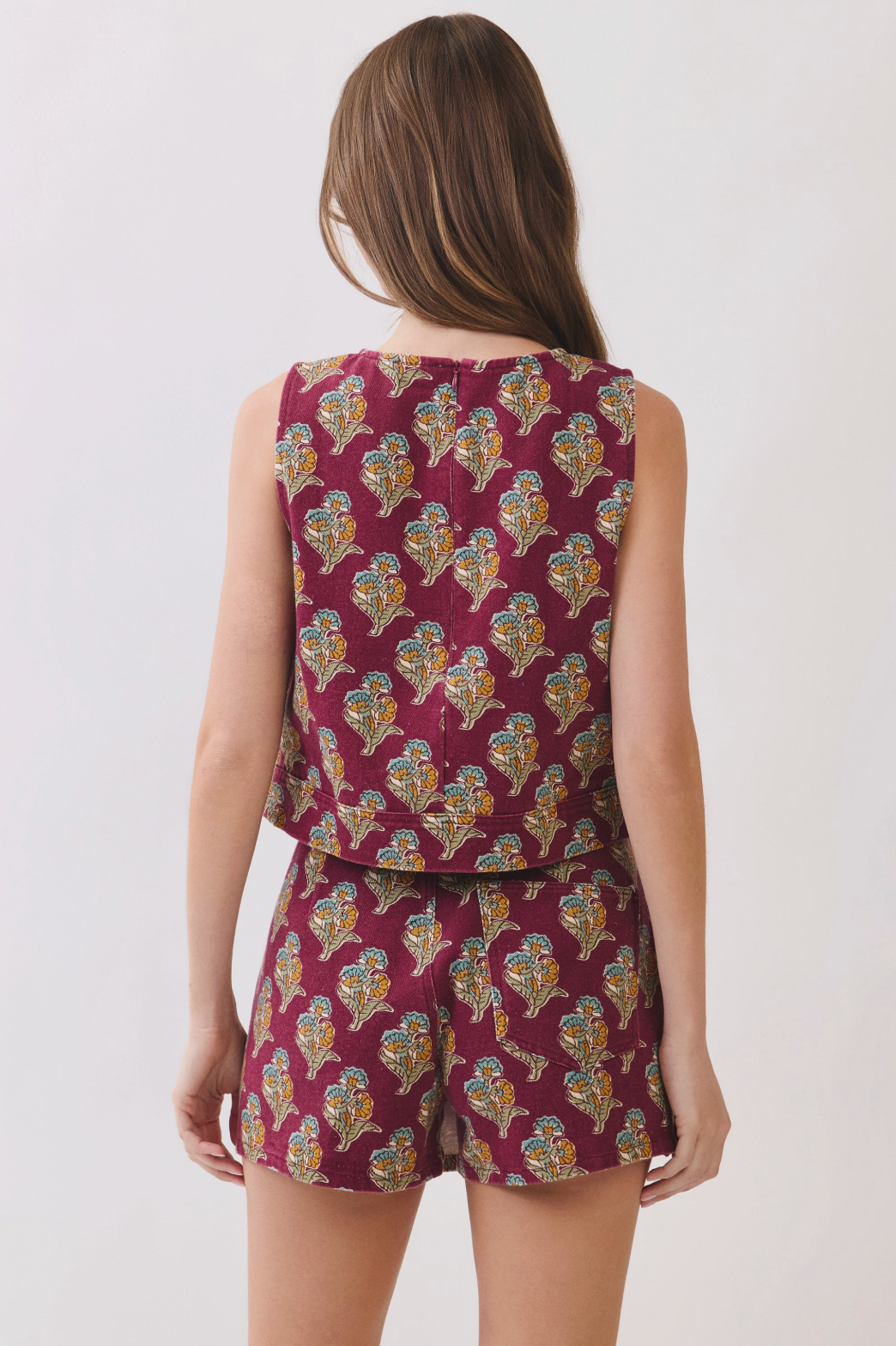 TC Floral Print Skort Set