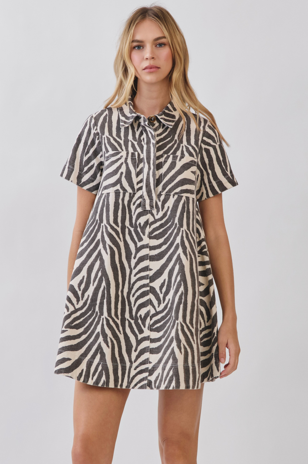 TC Tiger Print Collared Dress