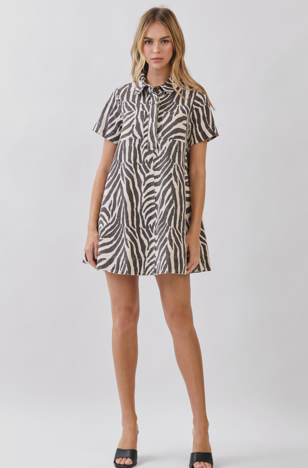 TC Tiger Print Collared Dress