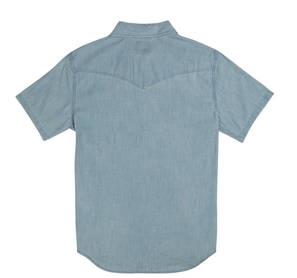 Sendero Wyatt Pearl Snap Short Slv- Indigo