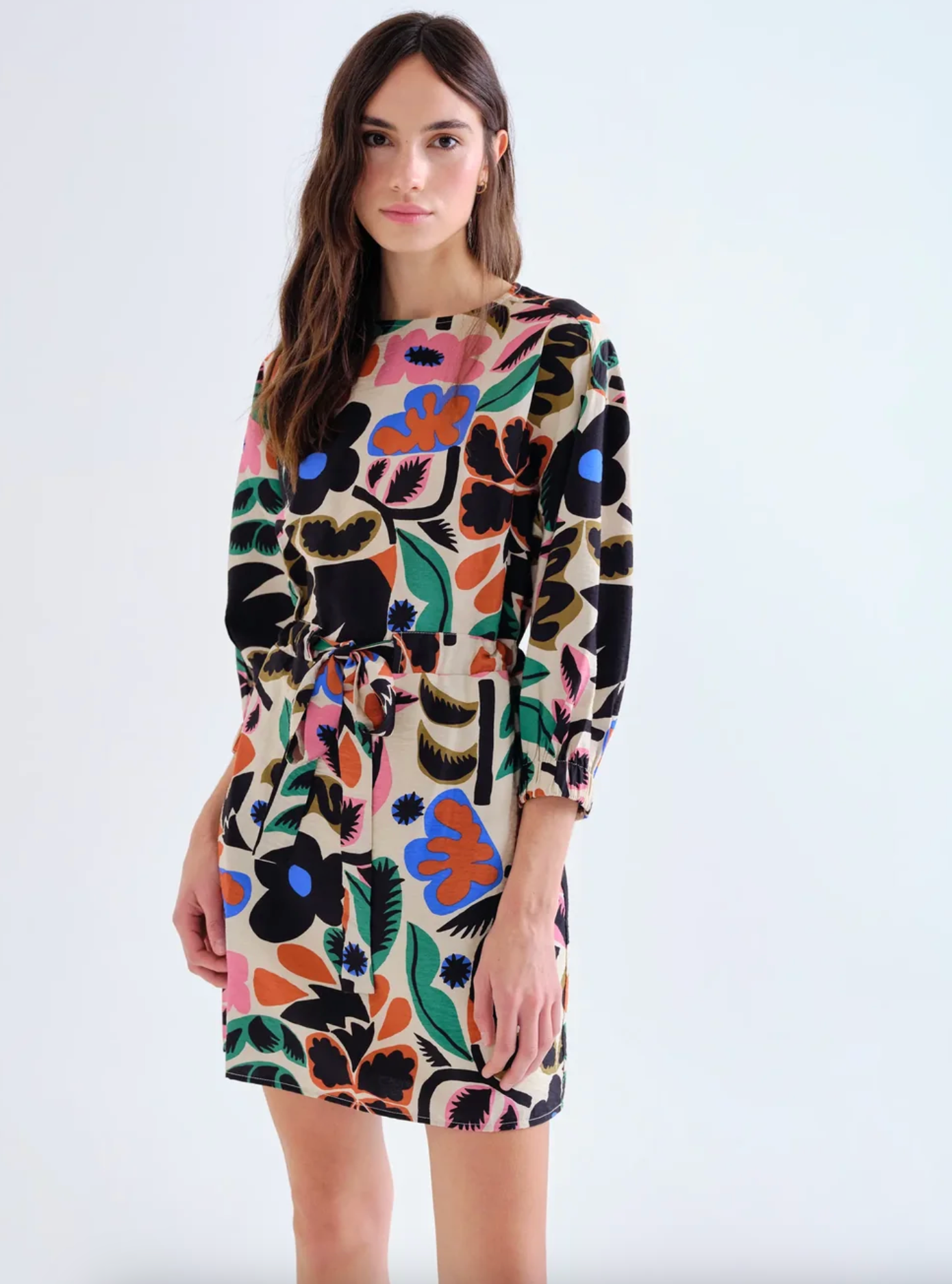 Compania Cinch Waist Floral Dress