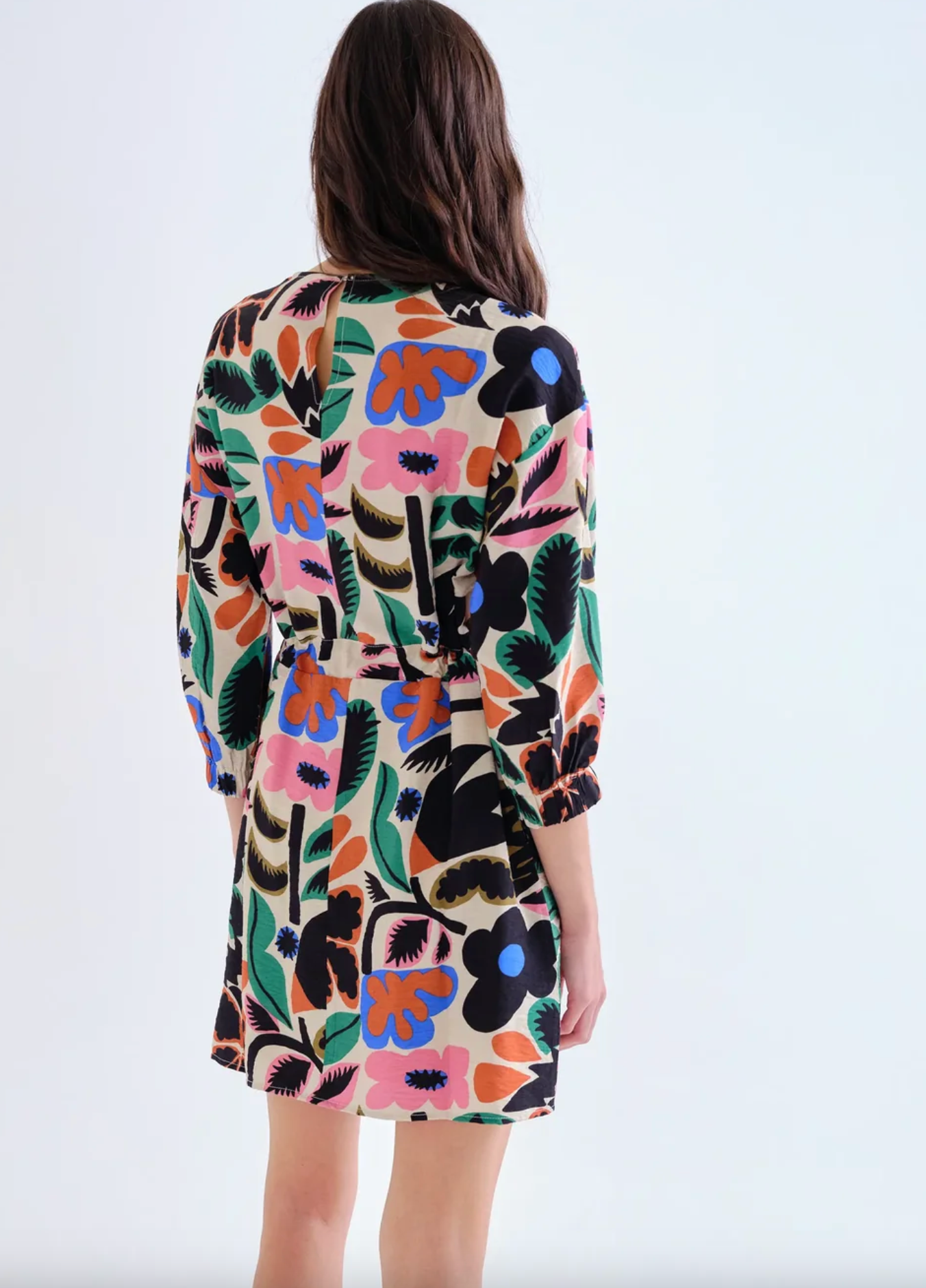 Compania Cinch Waist Floral Dress