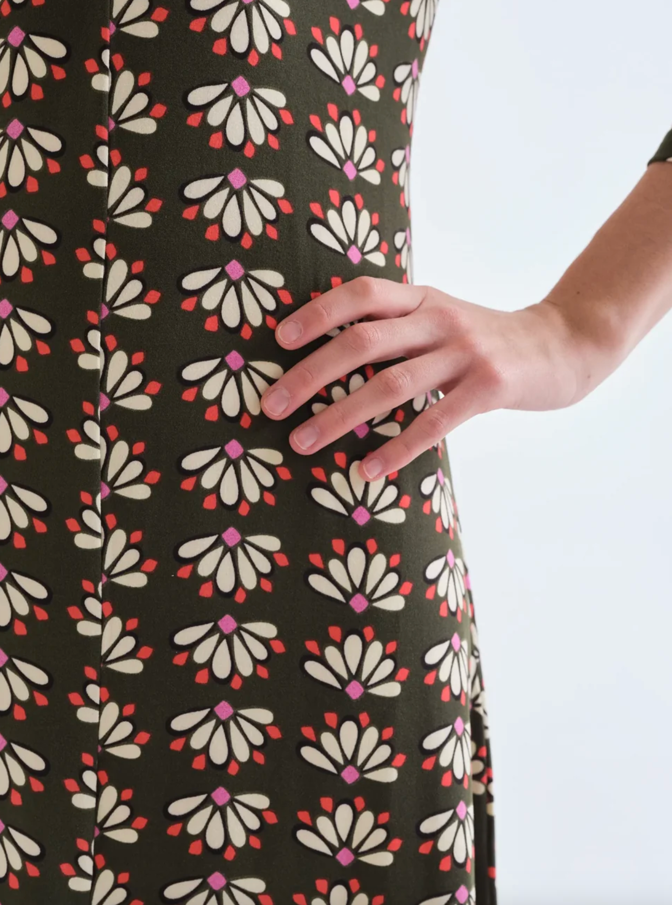 Compania Geo Floral Knit Dress