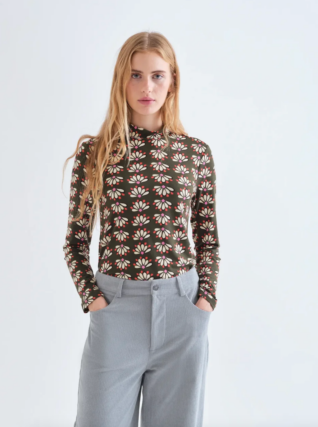Compania Geo Floral Knit Top