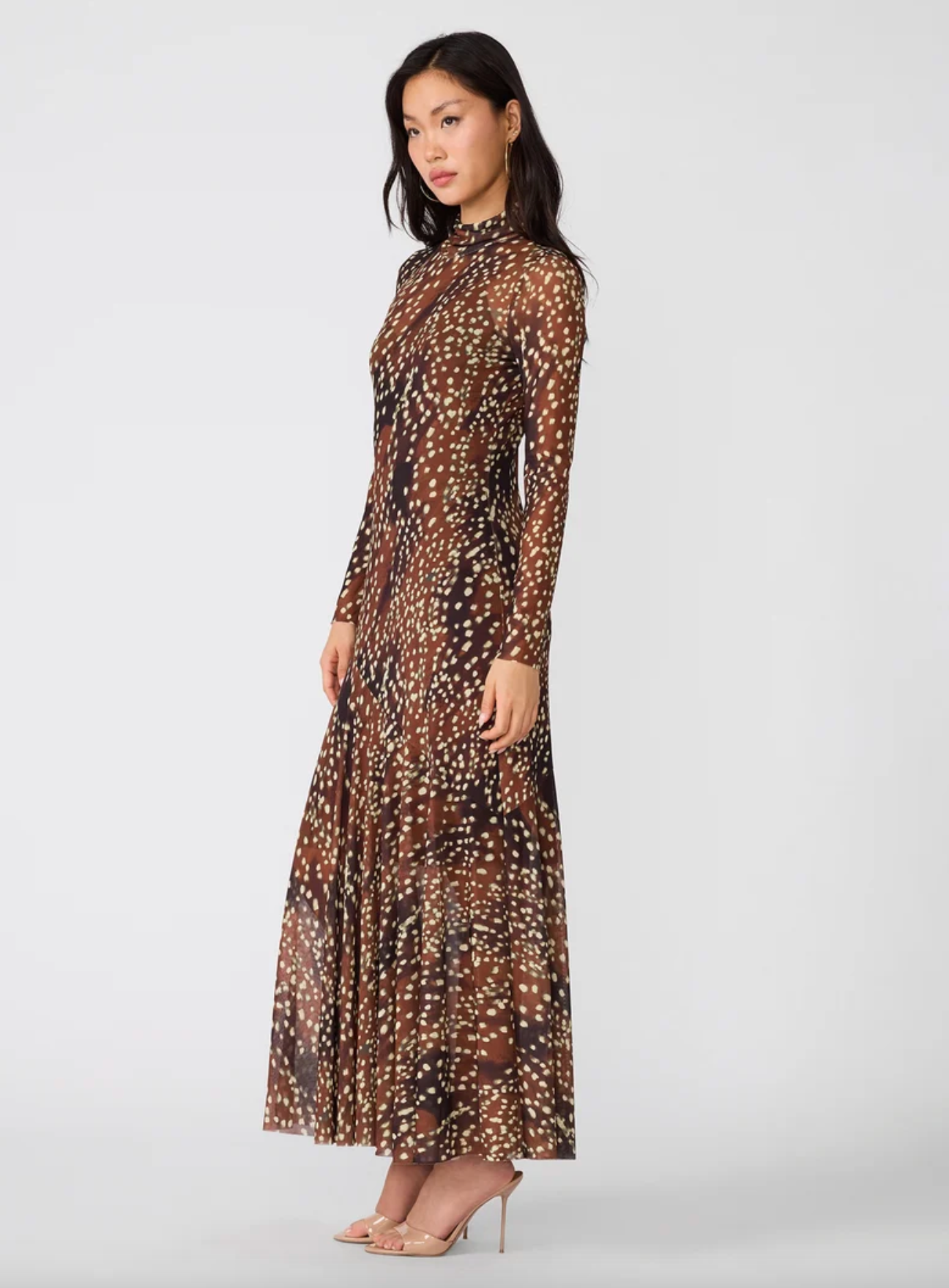 Steve Madden Vivara Mesh Midi- Brown Multi