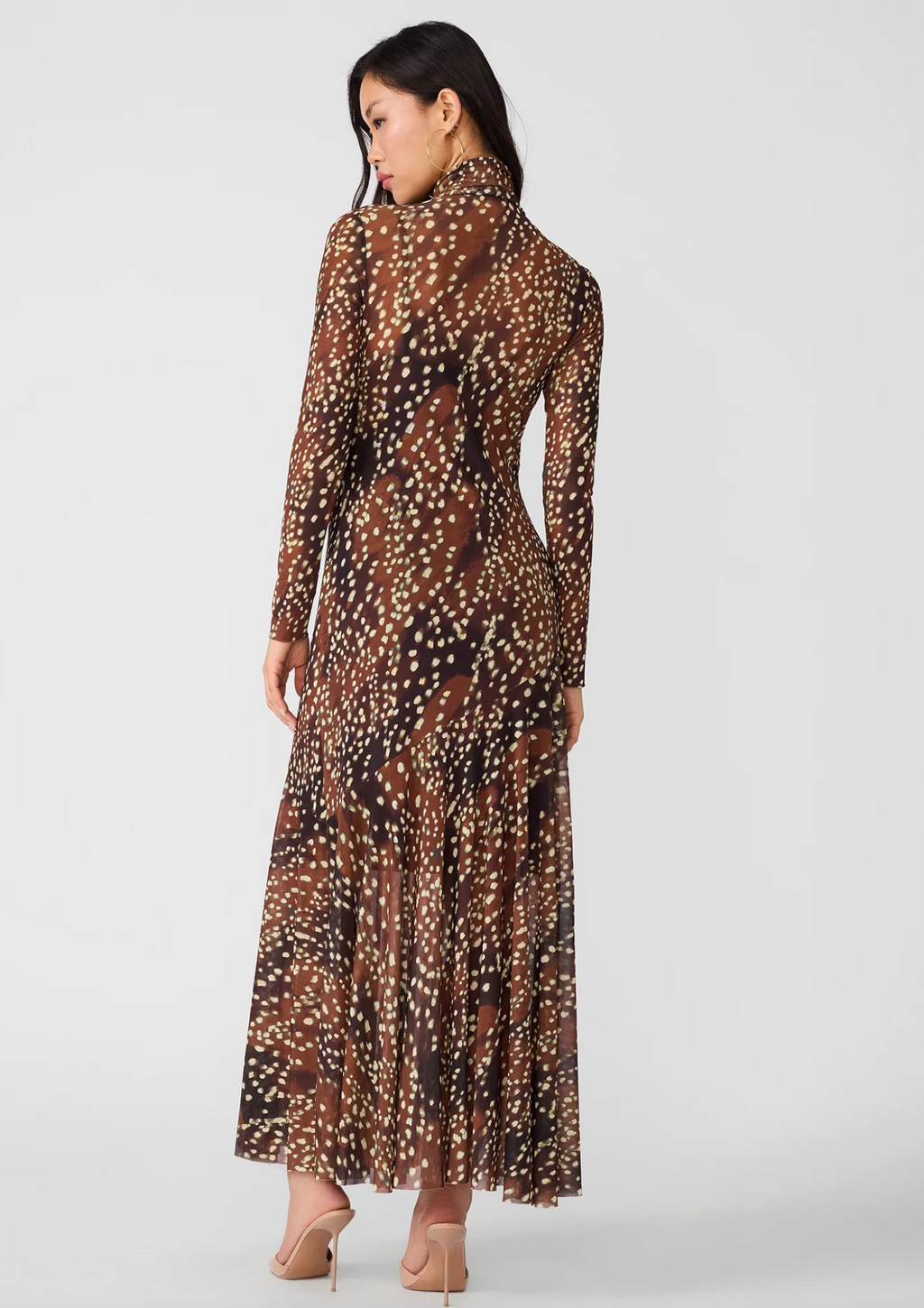 Steve Madden Vivara Mesh Midi- Brown Multi