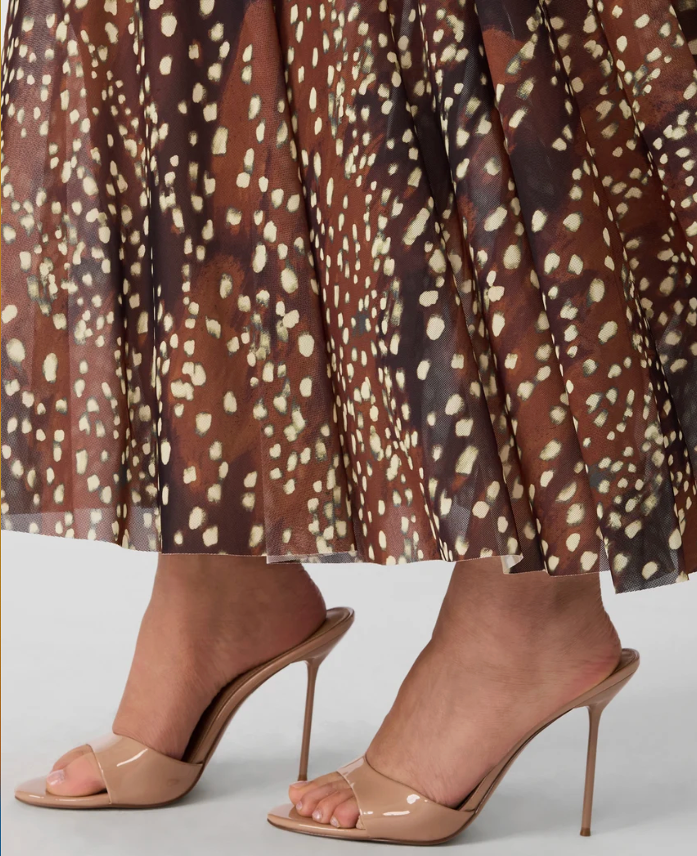 Steve Madden Vivara Mesh Midi- Brown Multi