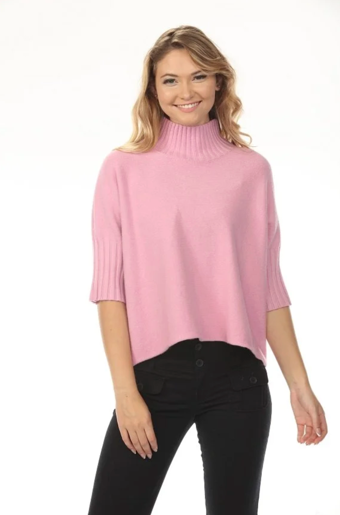 Rain & Rose Mock Neck Sweater