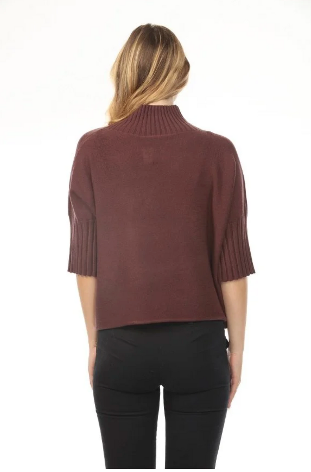 Rain & Rose Mock Neck Sweater