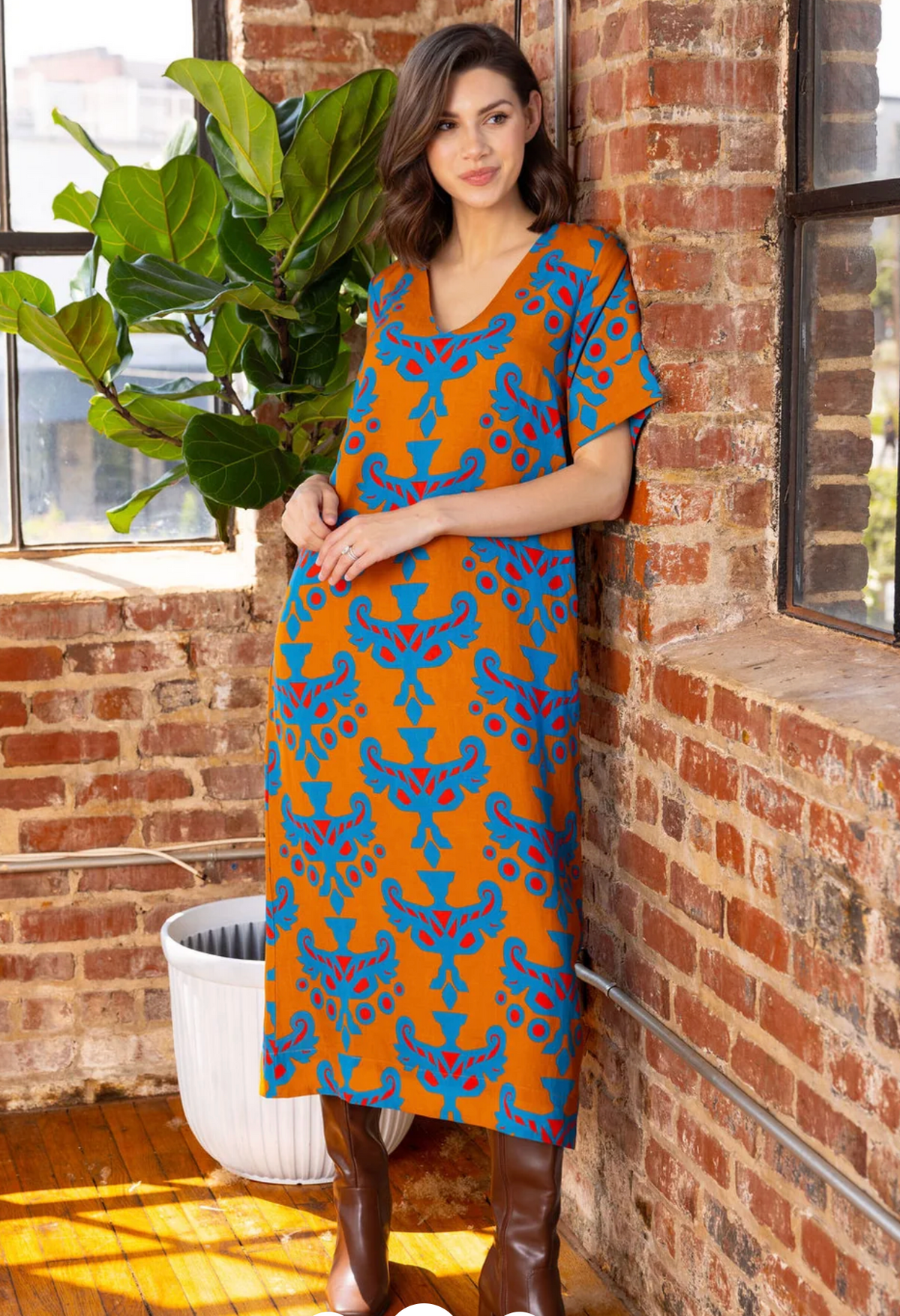 Double A Colin Dress-Mughal Motif