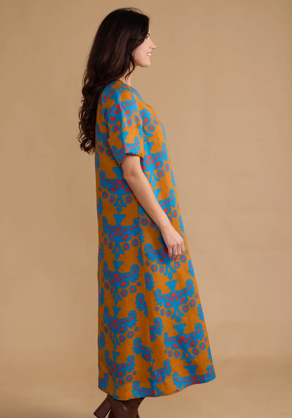 Double A Colin Dress-Mughal Motif
