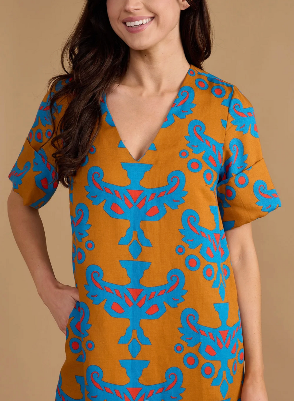 Double A Colin Dress-Mughal Motif