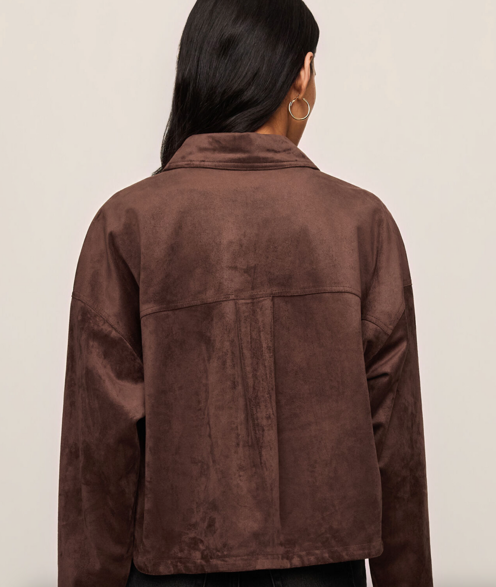 Z Supply All Day Cropped Suede Jacket