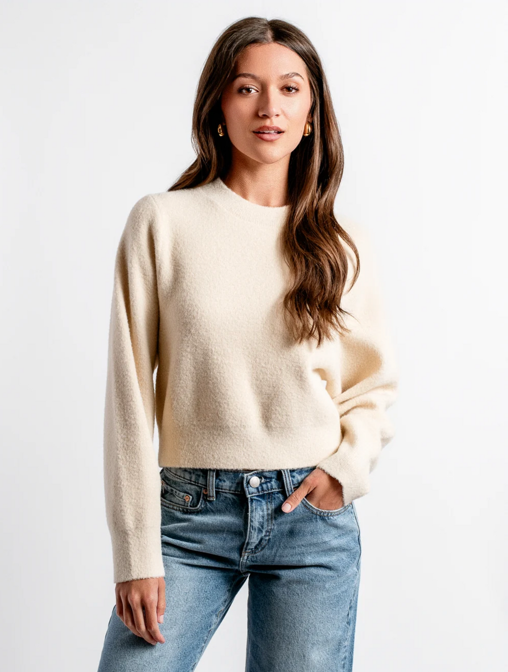 Kerisma Carrara Solid Sweater- Ecru