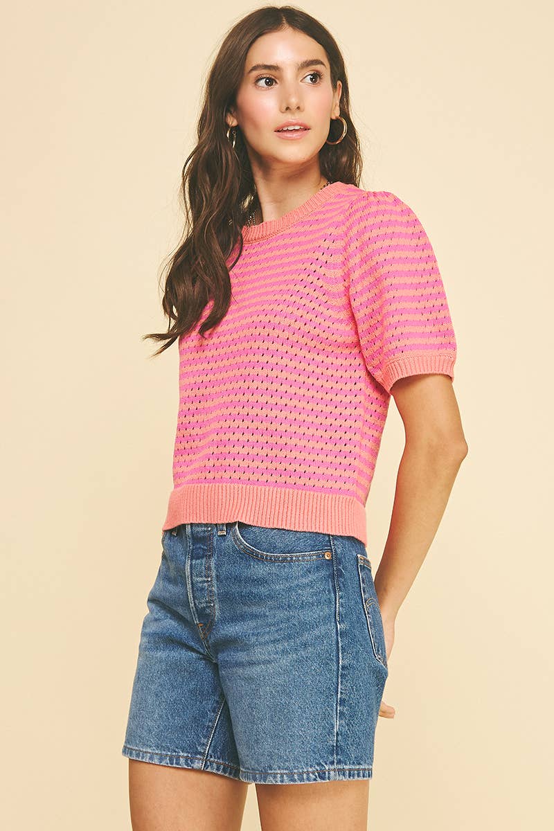 PCH Stripe Knit Sweater Top