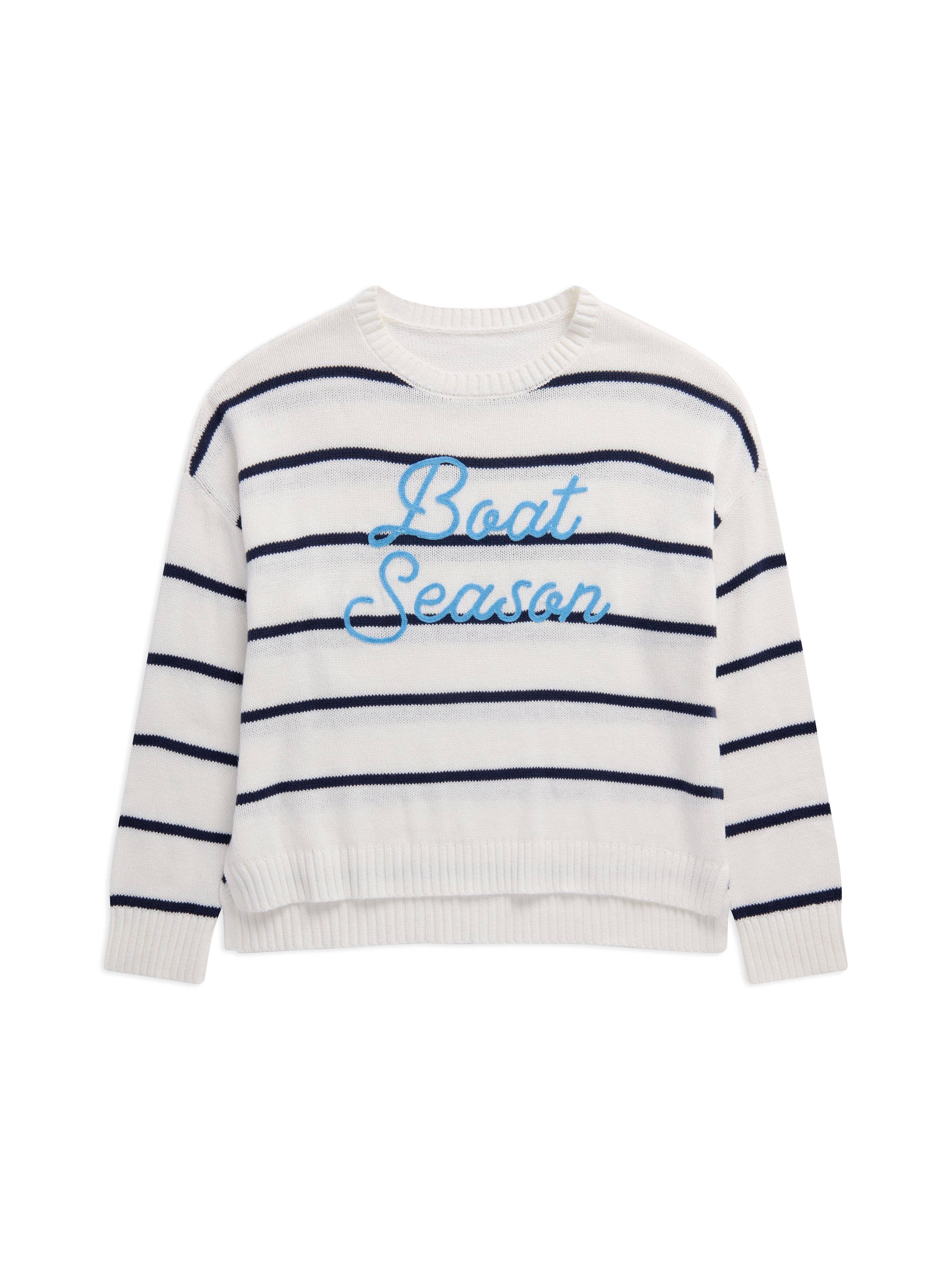 "BOAT SEASON" RELAXED FIT SWEATER