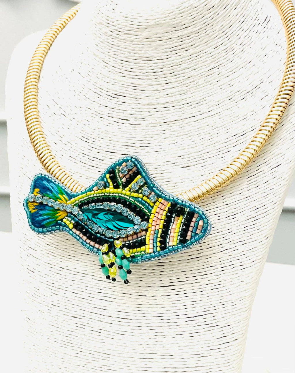 242 Beaded Fish Necklace